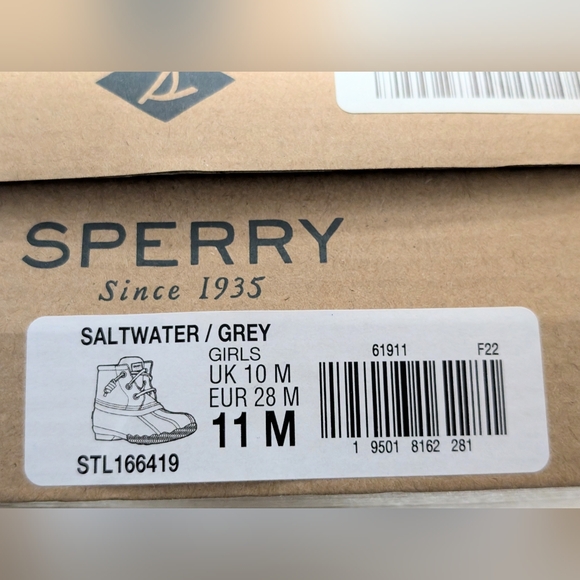 SPERRY, Saltwater Grey, Duck Boot, Size 11 - Picture 6 of 8